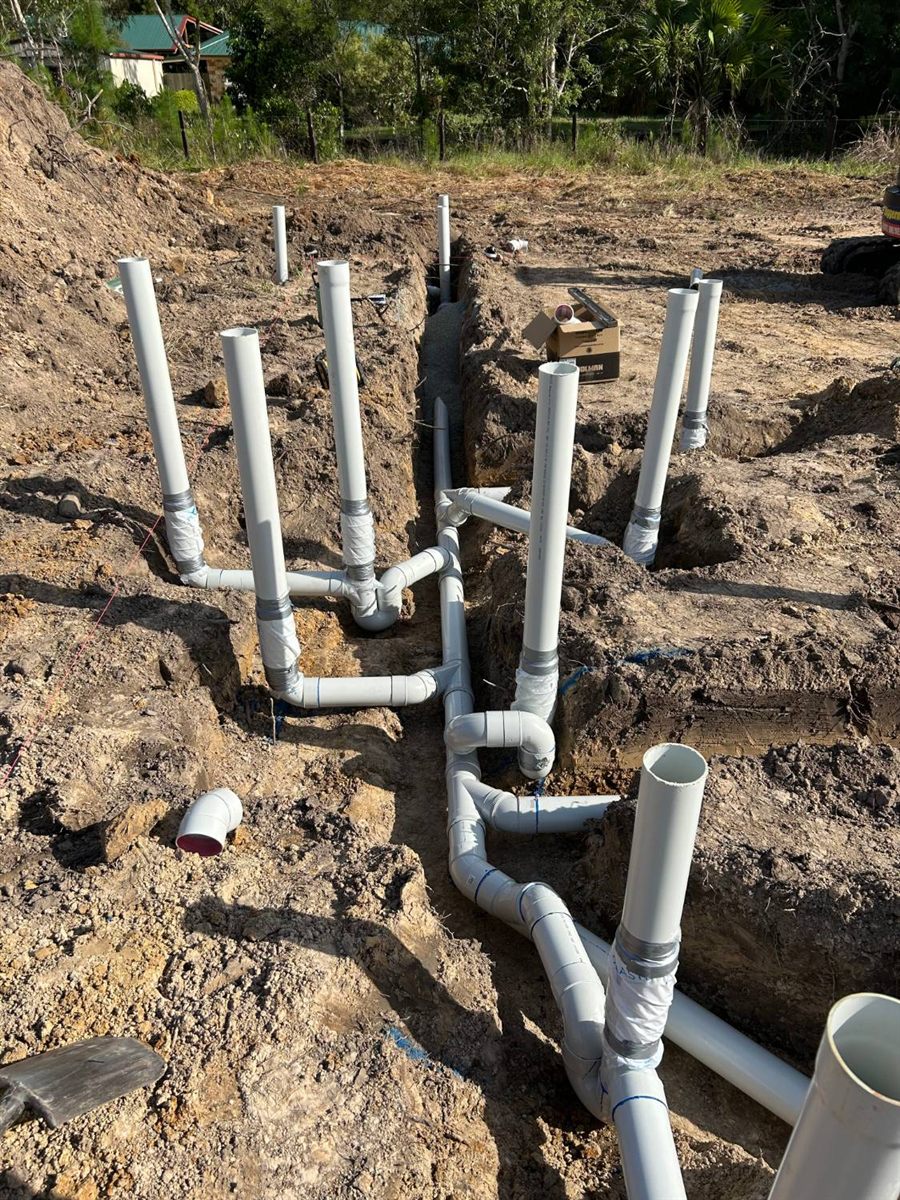 Drainage rough-in for a new home build