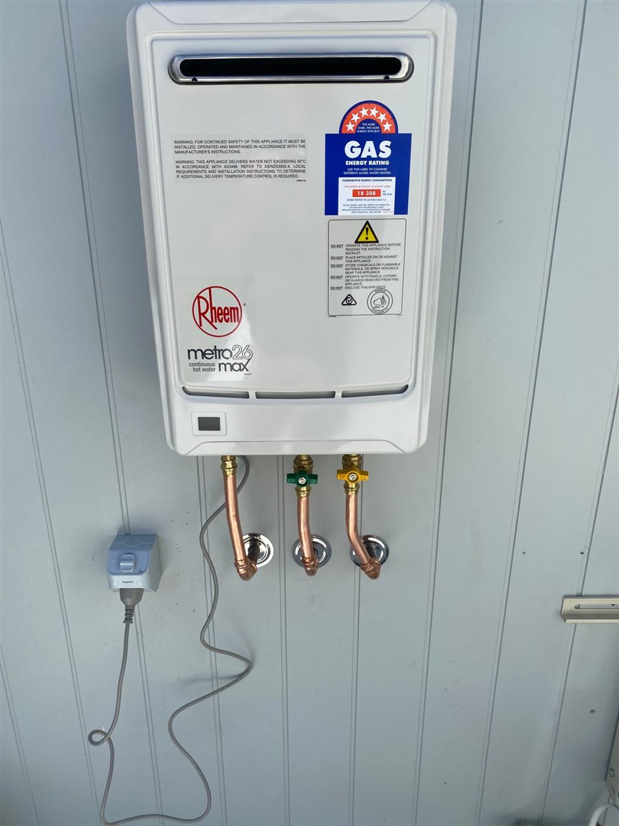 Rheem continuous flow gas hot water system